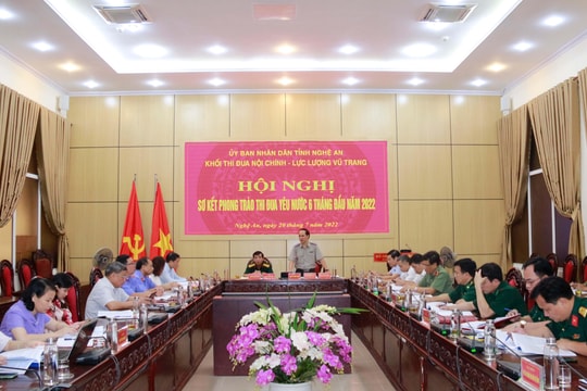 Khối thi đua Nội chính - Lực lượng vũ trang tỉnh Nghệ An đánh giá hoạt động 6 tháng đầu năm 2022 