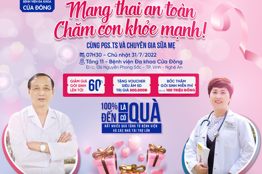 Bệnh viện Đa khoa Cửa Đông tổ chức hội thảo tiền sản miễn phí cùng các giáo sư, tiến sĩ