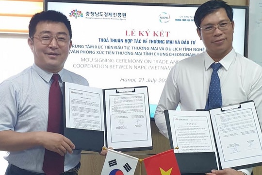 Trung tâm Xúc tiến Đầu tư, Thương mại và Du lịch tỉnh Nghệ An ký kết hợp tác với Văn phòng Xúc tiến Thương mại tỉnh Chungcheongnam-do (Hàn Quốc)