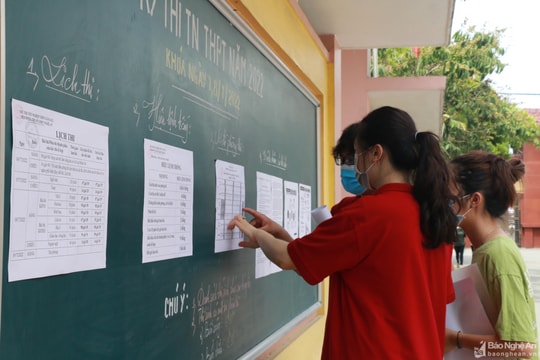 Dự kiến 0h ngày 24/7, Nghệ An sẽ công bố điểm thi tốt nghiệp THPT năm 2022 