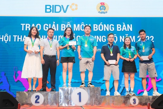 20 bộ huy chương được trao tại Hội thao BIDV khu vực Bắc Trung Bộ