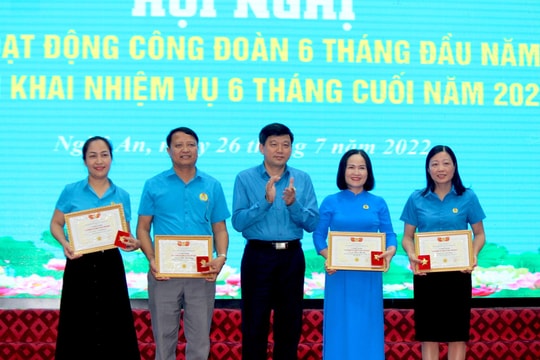 Công đoàn Nghệ An phấn đấu hoàn thành cao nhất các mục tiêu, nhiệm vụ