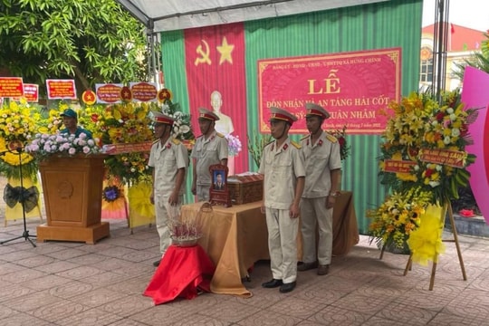 Xã Hưng Chính (TP. Vinh) tổ chức lễ đón và an táng hài cốt liệt sĩ