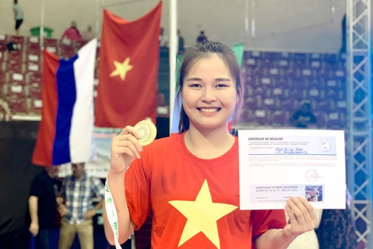 Nữ vận động viên Nghệ An giành Huy chương Vàng Giải Vô địch thế giới Võ cổ truyền Việt Nam