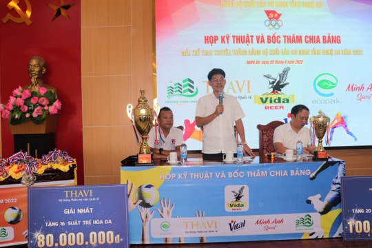 Lễ bốc thăm chia bảng giải thể thao truyền thống chào mừng 68 năm ngày thành lập Đảng bộ Khối