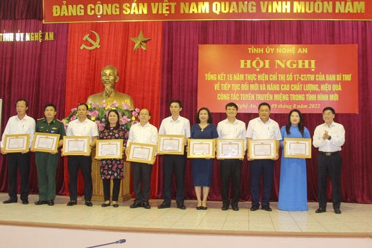 Tỉnh uỷ Nghệ An đánh giá hiệu quả công tác tuyên truyền miệng trong tình hình mới