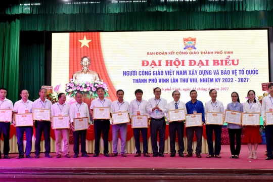 Đại hội đại biểu người Công giáo Việt Nam xây dựng và bảo vệ Tổ quốc thành phố Vinh, nhiệm kỳ 2022 – 2027