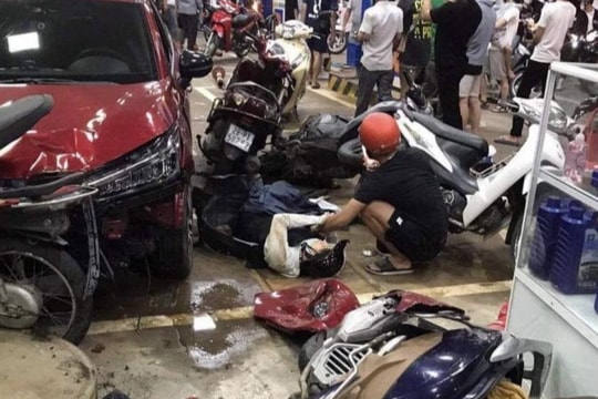 Tài xế có biểu hiện say rượu, lao ô tô lao vào cây xăng làm 6 người bị thương