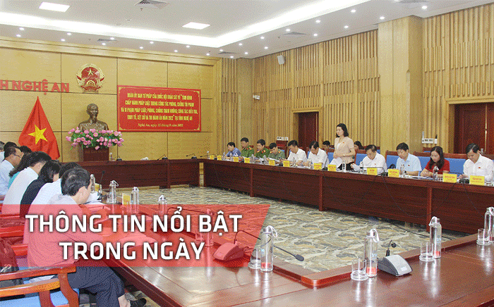 Nghệ An: Thông tin nổi bật ngày 15/8