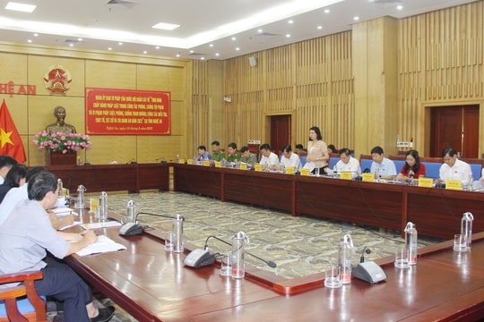 Đoàn công tác Ủy ban Tư pháp của Quốc hội làm việc tại tỉnh Nghệ An