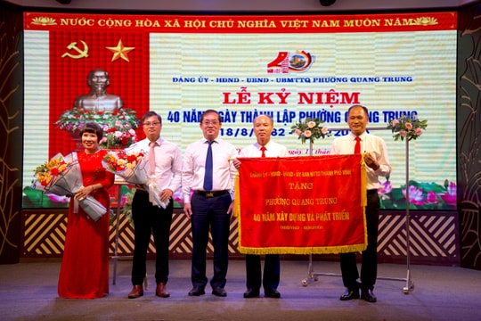 Trang trọng lễ mít tinh kỷ niệm 40 năm ngày thành lập phường Quang Trung