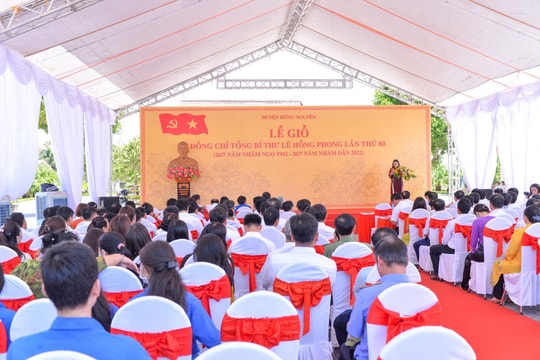 Trang trọng Lễ tưởng niệm cố Tổng Bí thư Lê Hồng Phong 