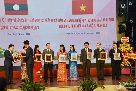 Nâng tầm hợp tác pháp luật và tư pháp, vun đắp quan hệ hữu nghị đặc biệt Việt - Lào