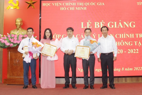 Bế giảng, trao Bằng Tốt nghiệp lớp Cao cấp lý luận chính trị khóa 2020 - 2022