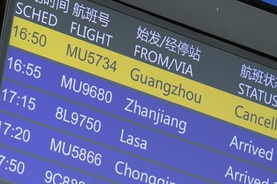 Mỹ đình chỉ 26 chuyến bay của các hãng hàng không Trung Quốc 