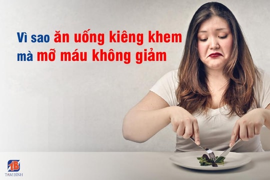 Vì sao ăn uống kiêng khem mà mỡ máu không giảm?