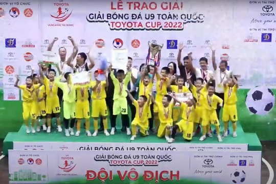 Thắng đậm Thanh Hóa, U9 Sông Lam Nghệ An tiếp tục vô địch Quốc gia