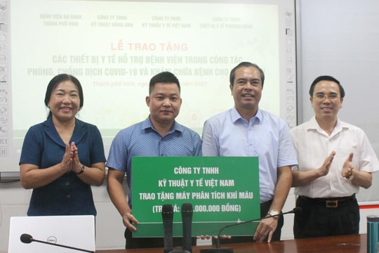 Bệnh viện Đa khoa Thành phố Vinh tiếp nhận các thiết bị y tế hiện đại, hỗ trợ khám chữa bệnh