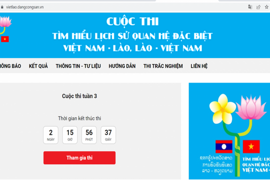 Tỉnh Nghệ An dẫn đầu về số người đạt giải Cuộc thi Tìm hiểu lịch sử quan hệ đặc biệt Việt Nam - Lào