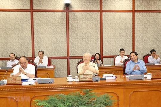 Tổng Bí thư Nguyễn Phú Trọng chủ trì cuộc họp Bộ Chính trị, Ban Bí thư