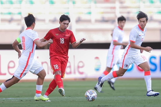 Tiền vệ Sông Lam Nghệ An toả sáng, giúp U20 Việt Nam thắng đậm trước U20 Hong Kong