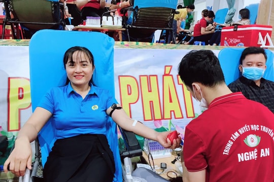 Ngày hội 'Hiến máu tình nguyện' ở Tân Kỳ
