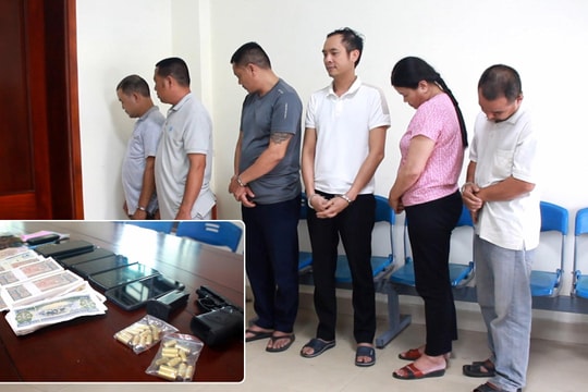 Bắt ổ nhóm đánh bạc bằng tiền kíp Lào có trang bị vũ khí nóng