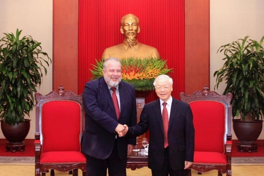 Tổng Bí thư Nguyễn Phú Trọng tiếp Thủ tướng Cuba Manuel Marrero Cruz