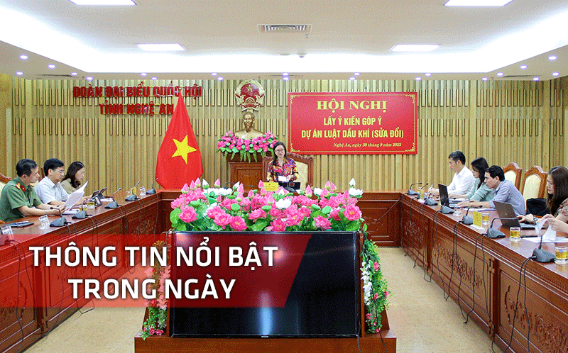 Nghệ An: Thông tin nổi bật ngày 30/9