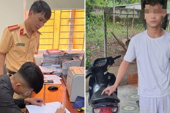 Xử phạt 2 thanh niên đi xe máy bốc đầu, lạng lách trên Quốc lộ 1A