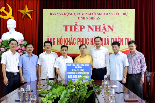 Hà Tĩnh hỗ trợ Nghệ An 500 triệu đồng khắc phục hậu quả thiên tai