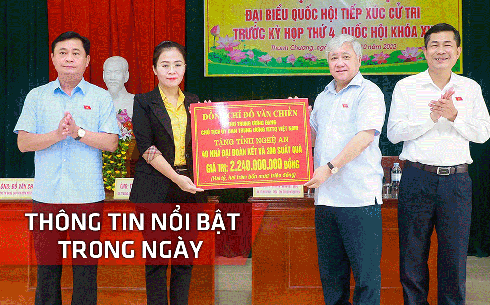 Nghệ An: Thông tin nổi bật trong ngày 11/10