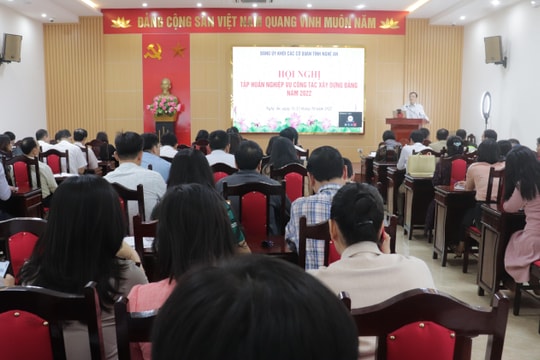 Đảng ủy Khối Các cơ quan tỉnh tổ chức tập huấn công tác xây dựng Đảng 