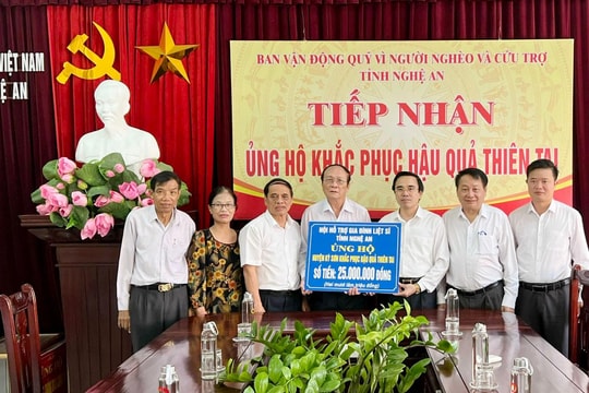 Nghệ An: Gần 7.700 tập thể, cá nhân đăng ký, ủng hộ nhân dân khắc phục hậu quả thiên tai