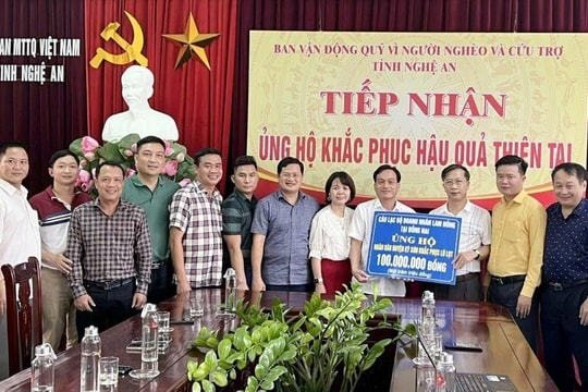Nghệ An tiếp nhận hơn 20,5 tỷ đồng ủng hộ người dân vùng lũ