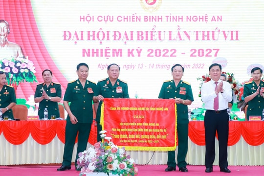 Khai mạc trọng thể Đại hội đại biểu Hội Cựu chiến binh tỉnh Nghệ An lần thứ VII, nhiệm kỳ 2022 - 2027