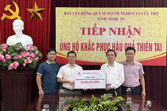 Nghệ An: Tiếp nhận hơn 21,4 tỷ đồng ủng hộ nhân dân khắc phục mưa lũ