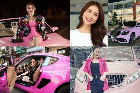 Điểm qua loạt xế hộp tiền tỉ, màu nữ tính của sao Việt