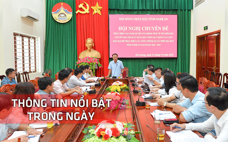 Nghệ An: Thông tin nổi bật ngày 24/10