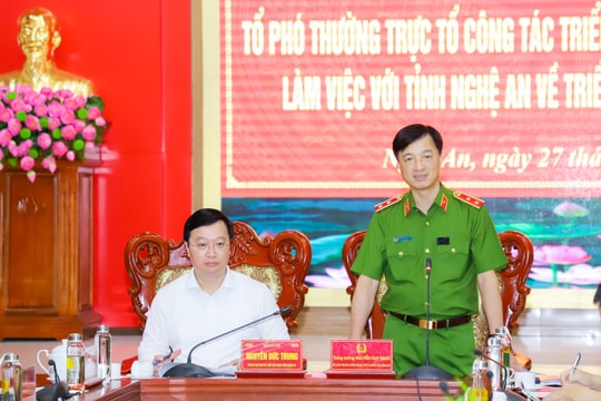 Thứ trưởng Bộ Công an đốc thúc tiến độ triển khai Đề án 06 tại Nghệ An