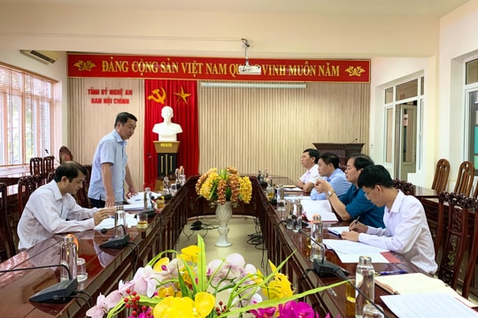 Ban Nội chính Trung ương làm việc với Ban Nội chính Tỉnh ủy Nghệ An