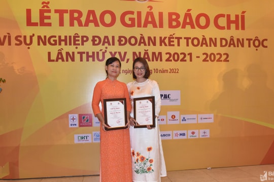 Báo Nghệ An đạt 2 Giải báo chí “Vì sự nghiệp Đại đoàn kết toàn dân tộc” 