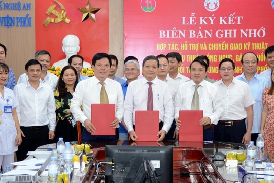 Bệnh viện Phổi Trung ương và Bệnh viện Phổi Nghệ An ký kết hợp tác, hỗ trợ chuyên môn