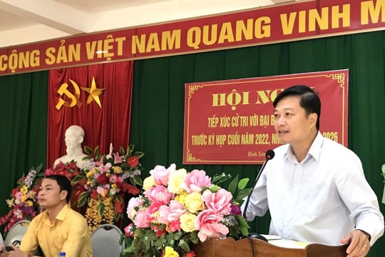 Đại biểu HĐND tỉnh tiếp xúc cử tri huyện Anh Sơn 