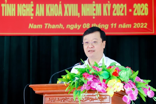 Chủ tịch UBND tỉnh Nguyễn Đức Trung tiếp xúc cử tri xã Nam Thanh (Nam Đàn)