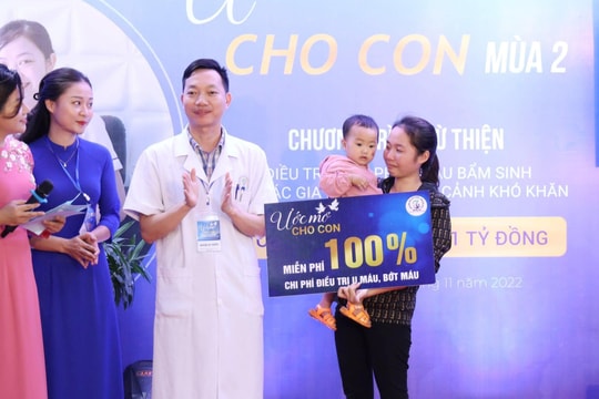 'Chắp cánh ước mơ' cho nhiều trẻ em nghèo mắc u bớt máu bẩm sinh ở miền Trung