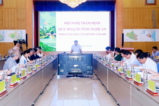 Hội đồng thẩm định thông qua dự thảo báo cáo quy hoạch tỉnh Nghệ An thời kỳ 2021 - 2030, tầm nhìn đến năm 2050
