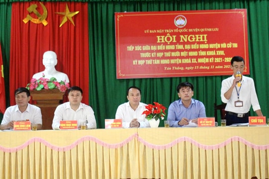 Đại biểu Hội đồng nhân dân tỉnh tiếp xúc cử tri tại Quỳnh Lưu, Quế Phong, Nghĩa Đàn
