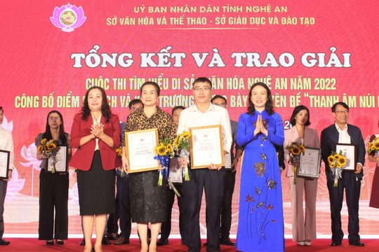 Thành phố Vinh và huyện Quỳ Châu giành giải Nhất toàn đoàn Cuộc thi Tìm hiểu di sản văn hóa