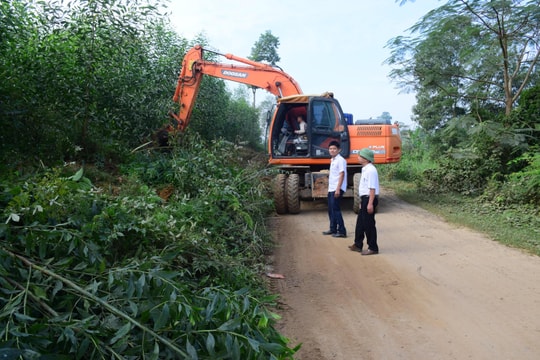 Tân Kỳ giải phóng mặt bằng phục vụ dự án nâng cấp tuyến đường trọng điểm